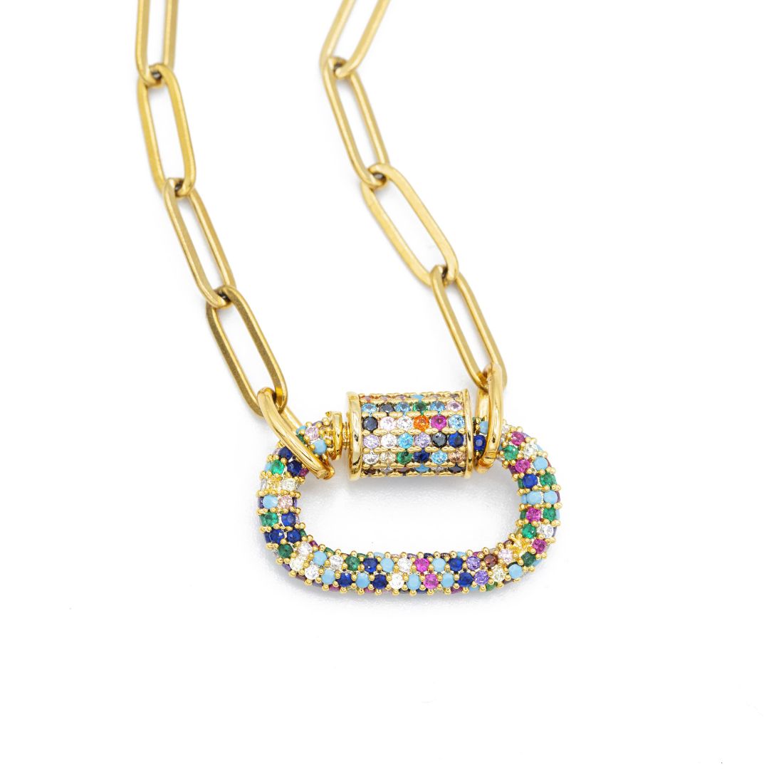 Sparkly Carabiner Necklace