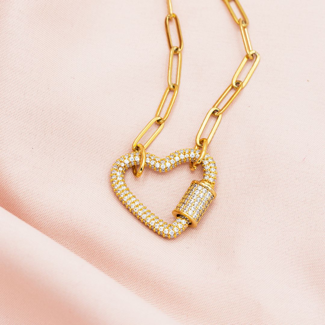 Heart Carabiner Necklace