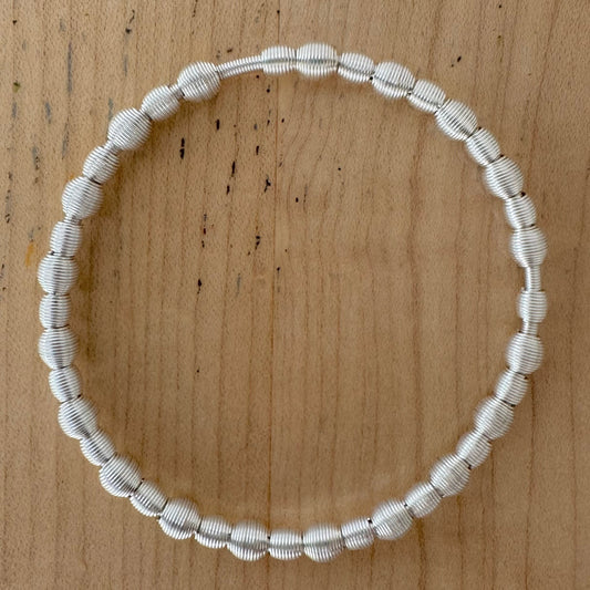 Sterling Silver Diamond Bead Bracelet