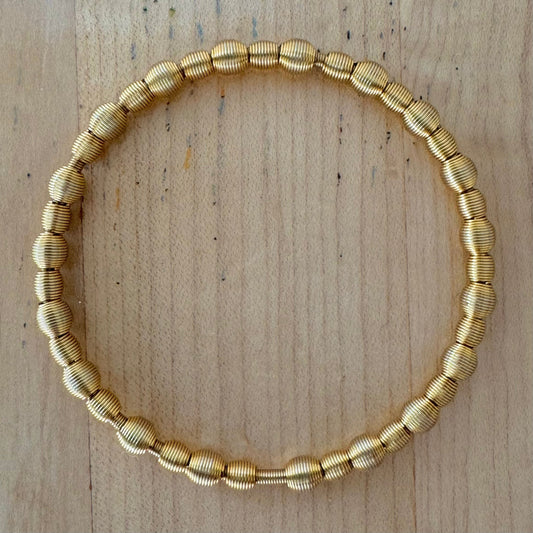 Gold full-bead diamond bracelet