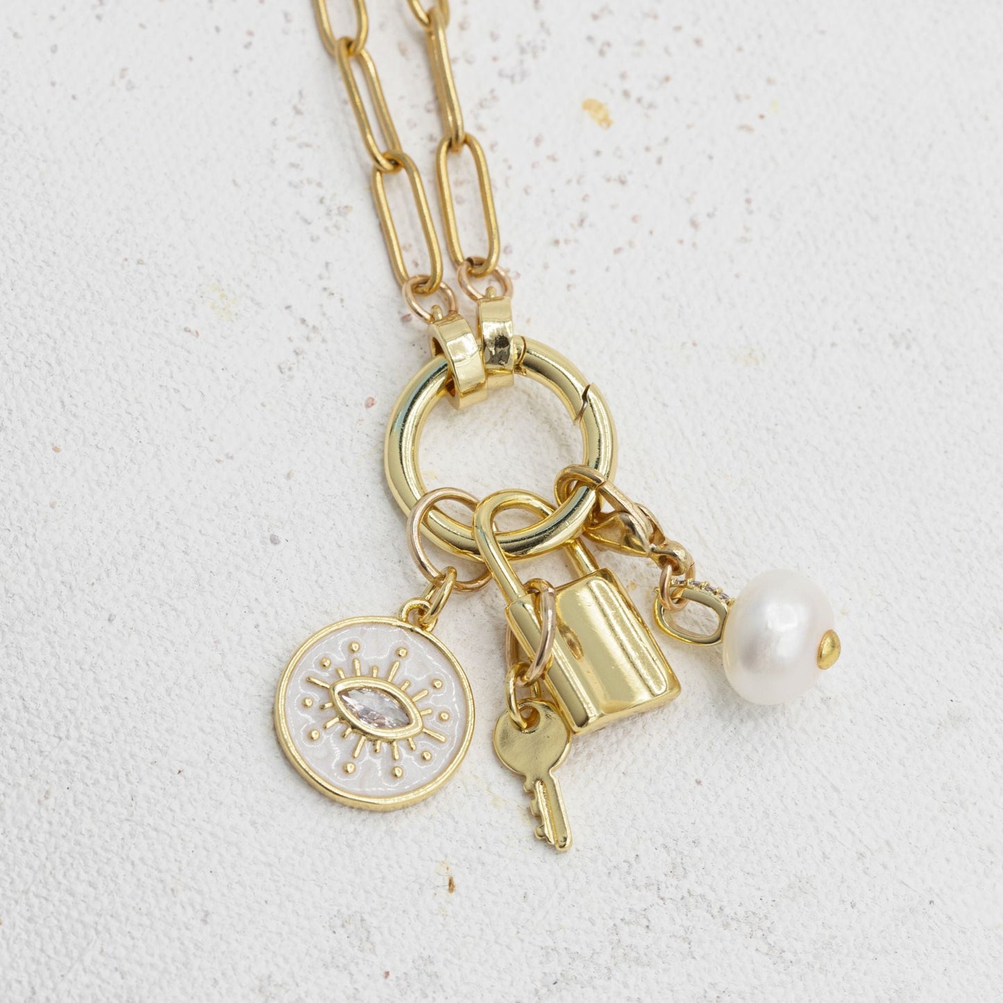 Gold Charm Necklace Chain