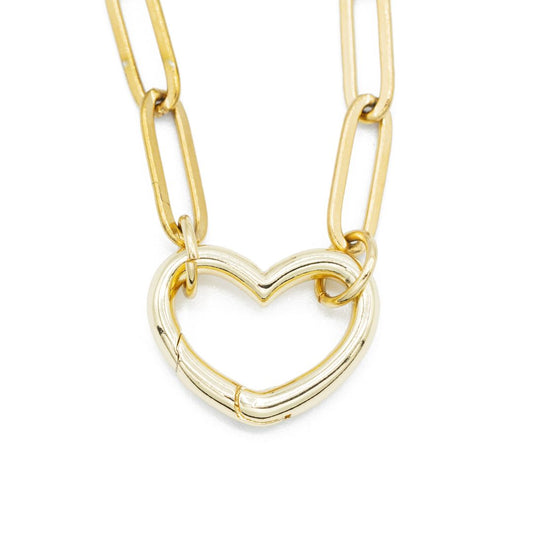 Gold Heart Pendant Necklace