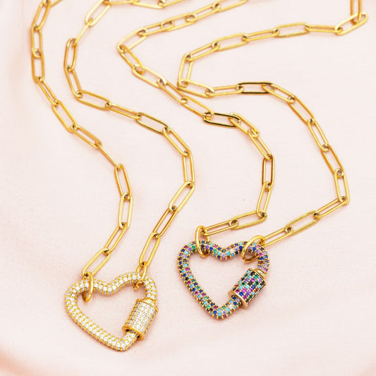 Heart Carabiner Necklace