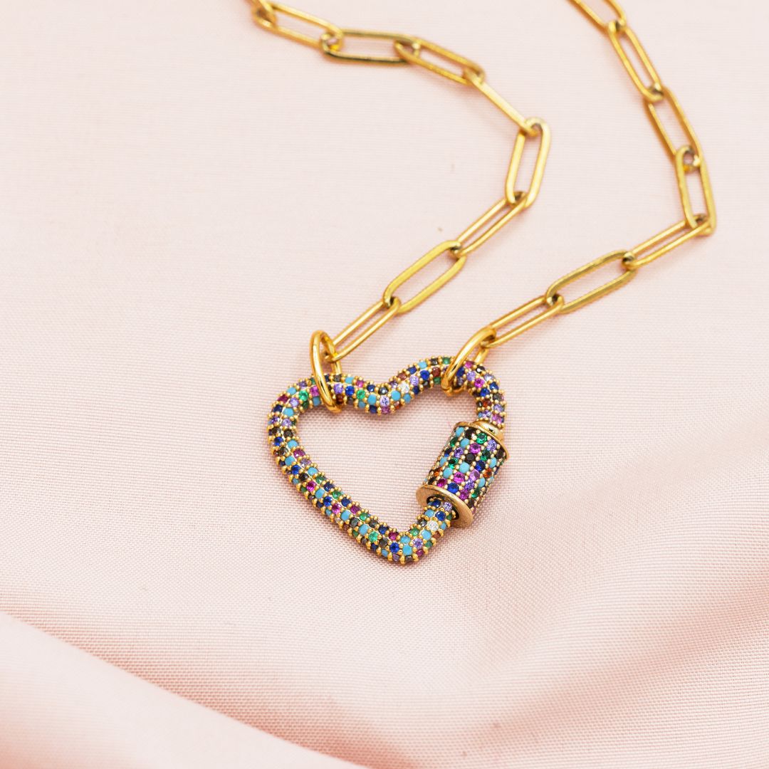 Heart Carabiner Necklace