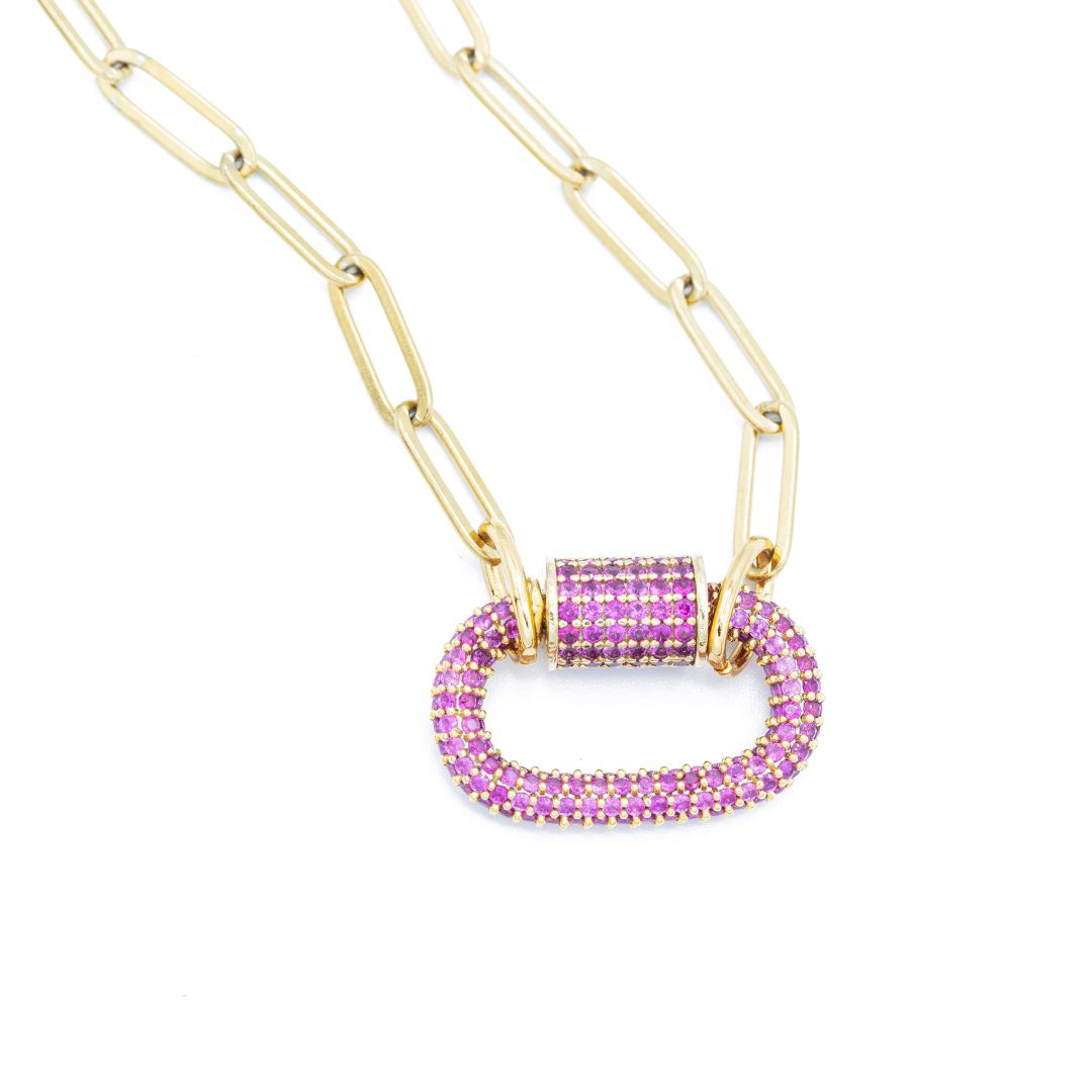 Sparkly Carabiner Necklace