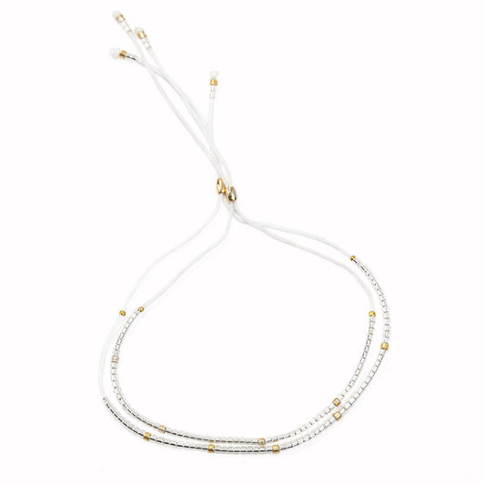Silver Beaded Friendship Bracelets