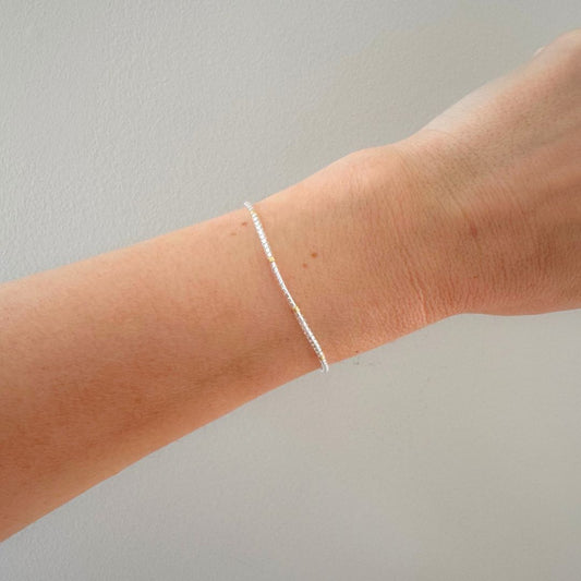 Silver Beaded Friendship Bracelets