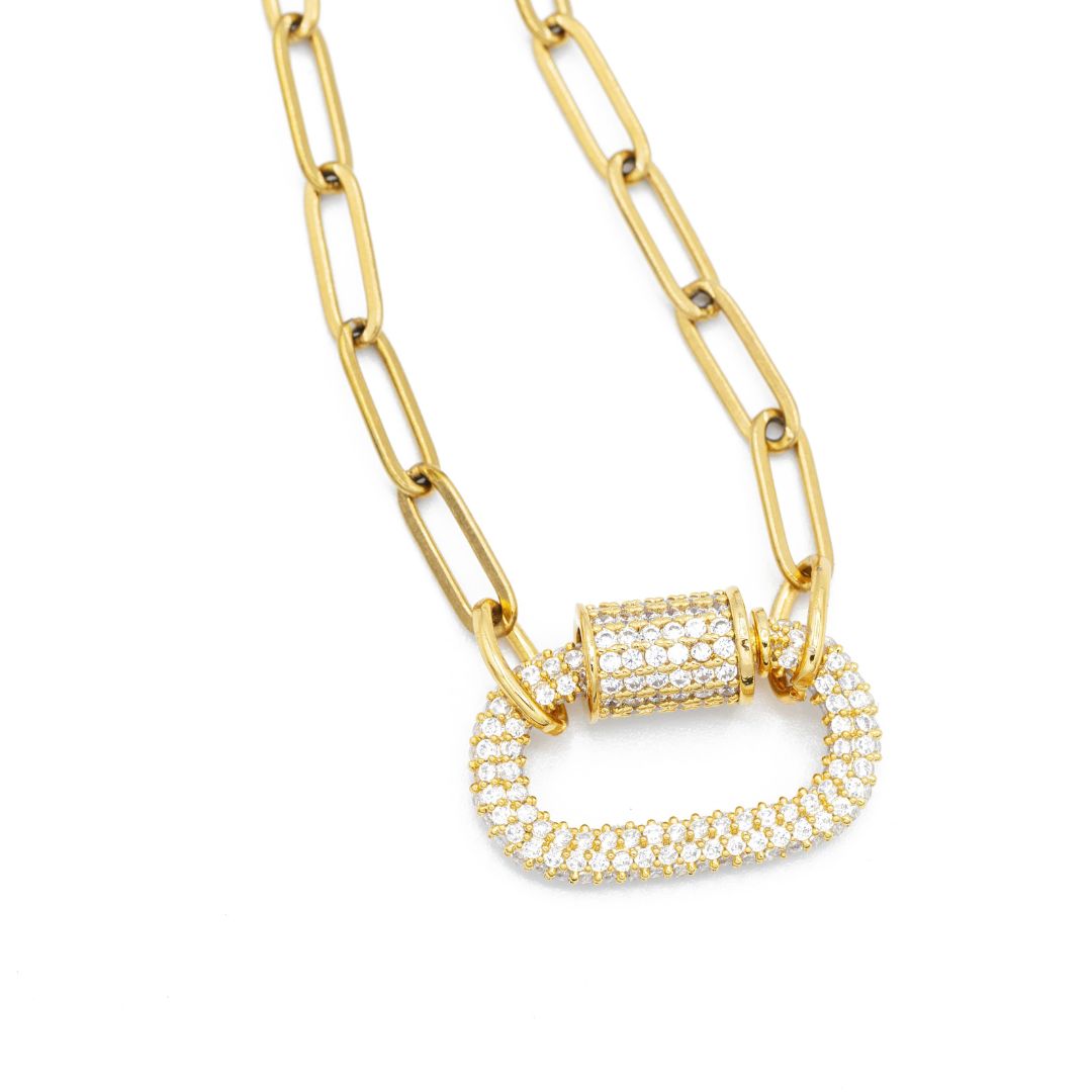 Sparkly Carabiner Necklace
