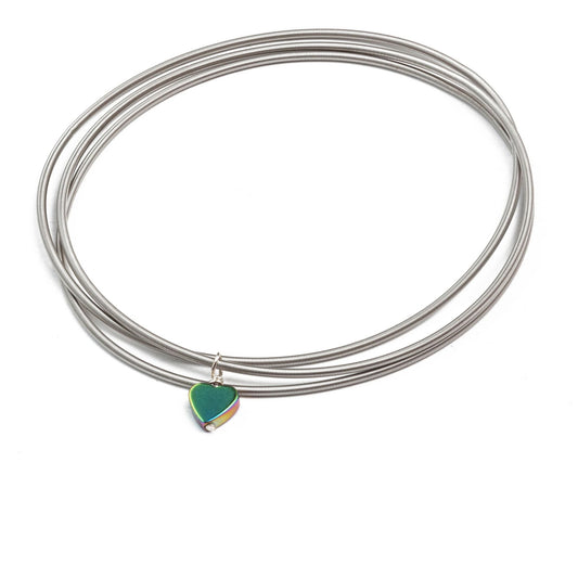 Exclusive Iridescent Heart Charm Set