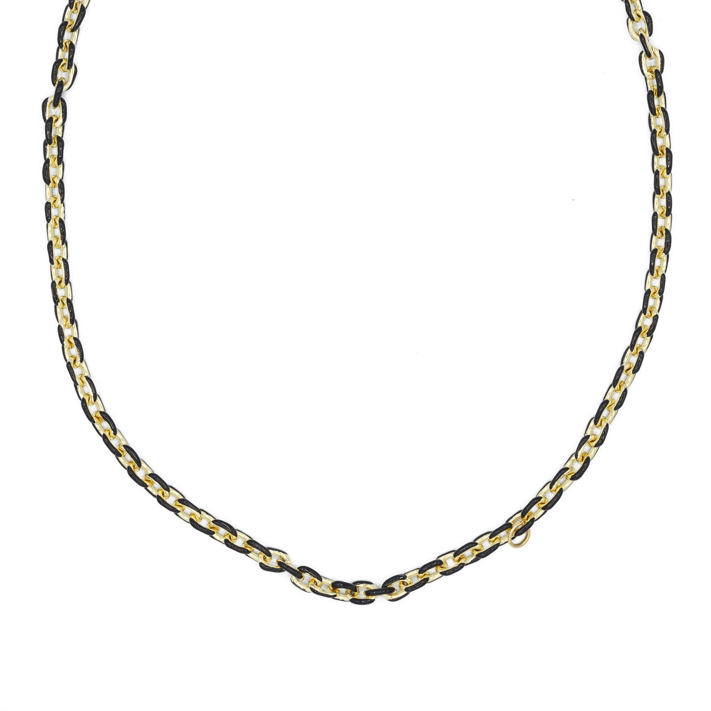Mini Gold Enamel Chain Necklace
